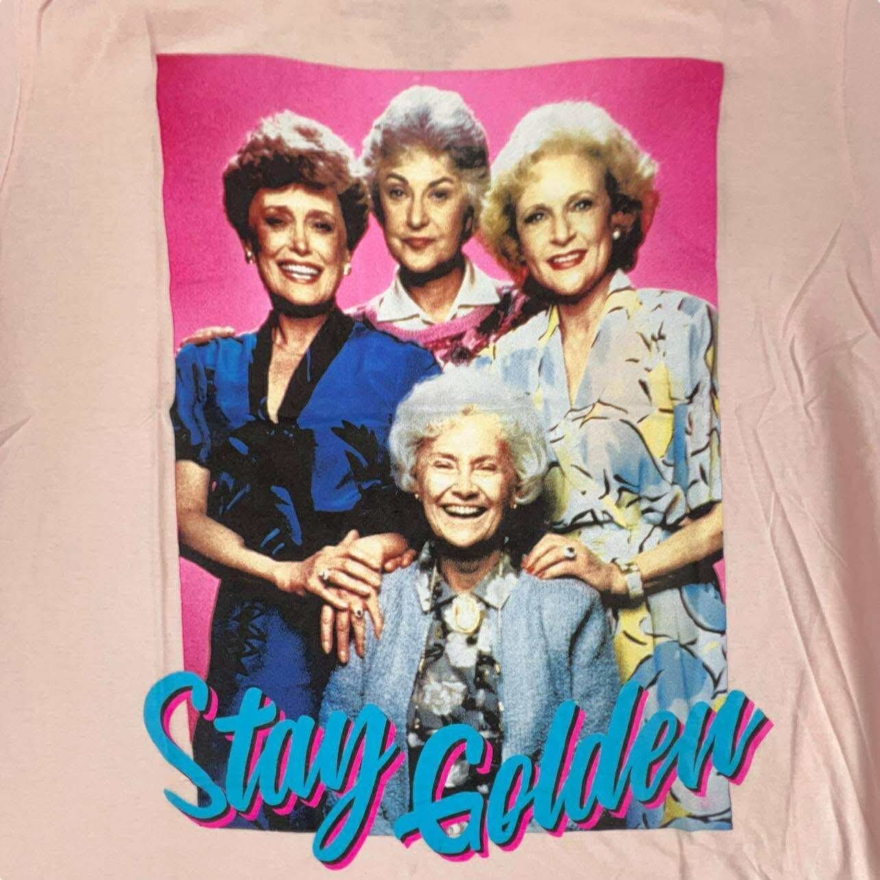 The Golden Girls Stay Golden Pink Graphic T Shirt Abc Studios Medium New — image 5 of 8